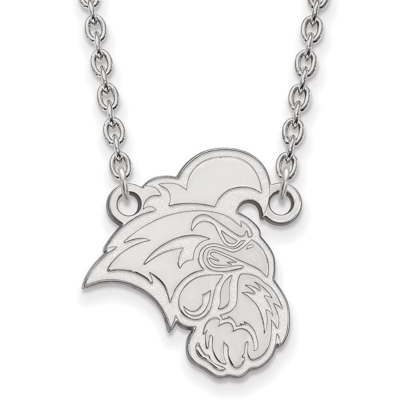 10K Weißgold Logoart Coastal Carolina University Chanticleer Groß Anhänger 18 Zoll Halskette