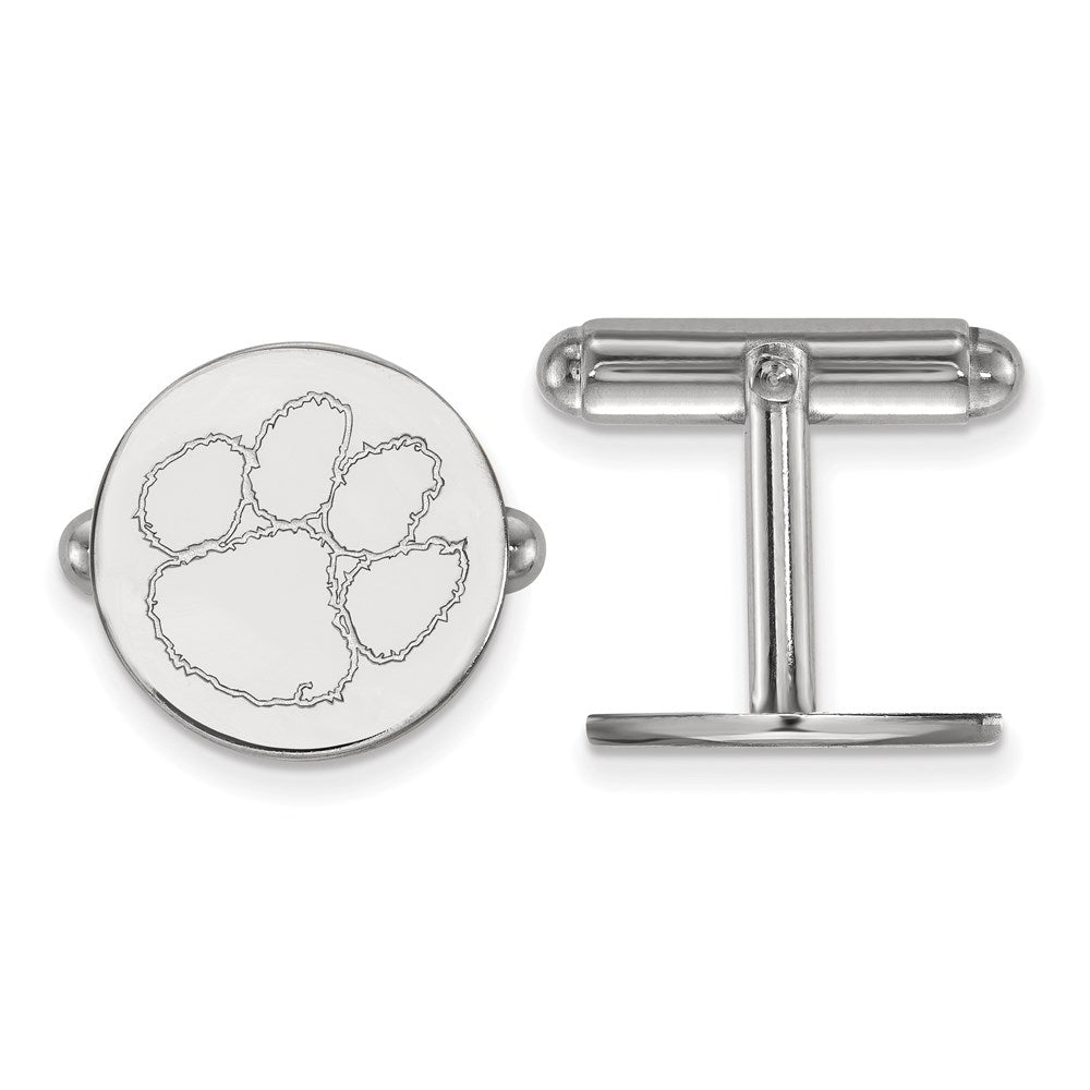 Sterlingsilber Rhodiniert Logoart Clemson University Manschette Knöpfe