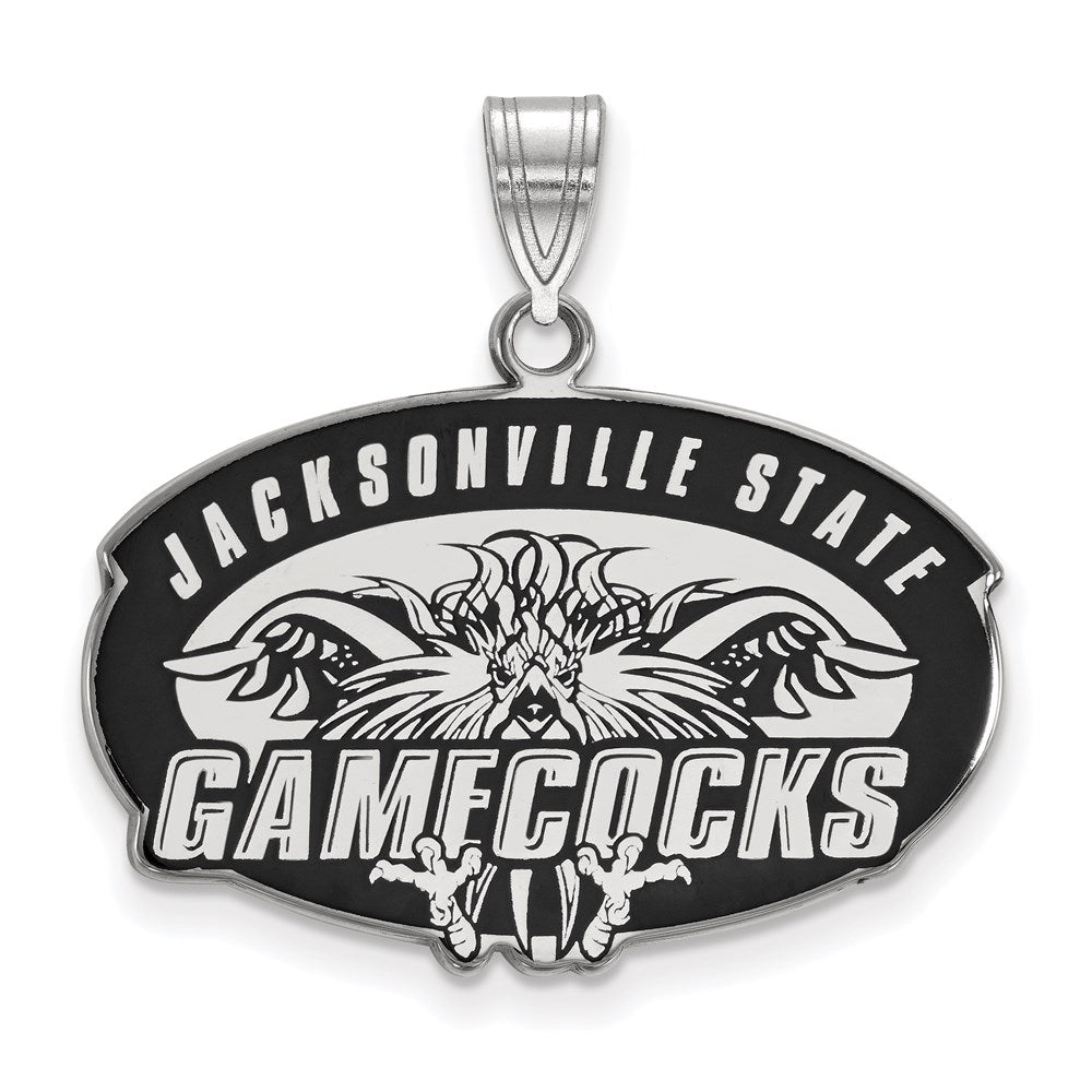Sterlingsilber Rhodiniert Logoart Jacksonville State University Groß Emailliert Anhänger