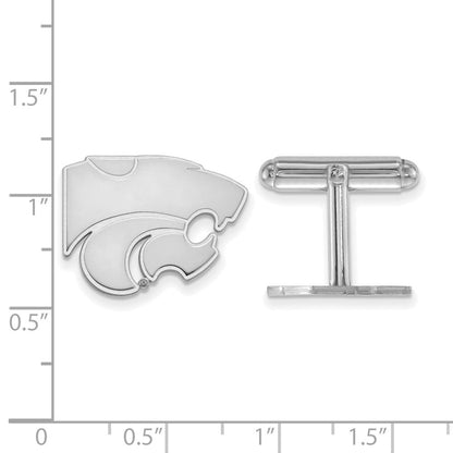 Sterlingsilber Rhodiniert Logoart Kansas State University Manschette Knöpfe