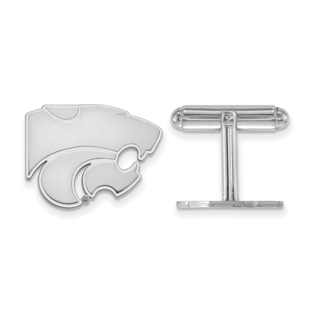 Sterlingsilber Rhodiniert Logoart Kansas State University Manschette Knöpfe