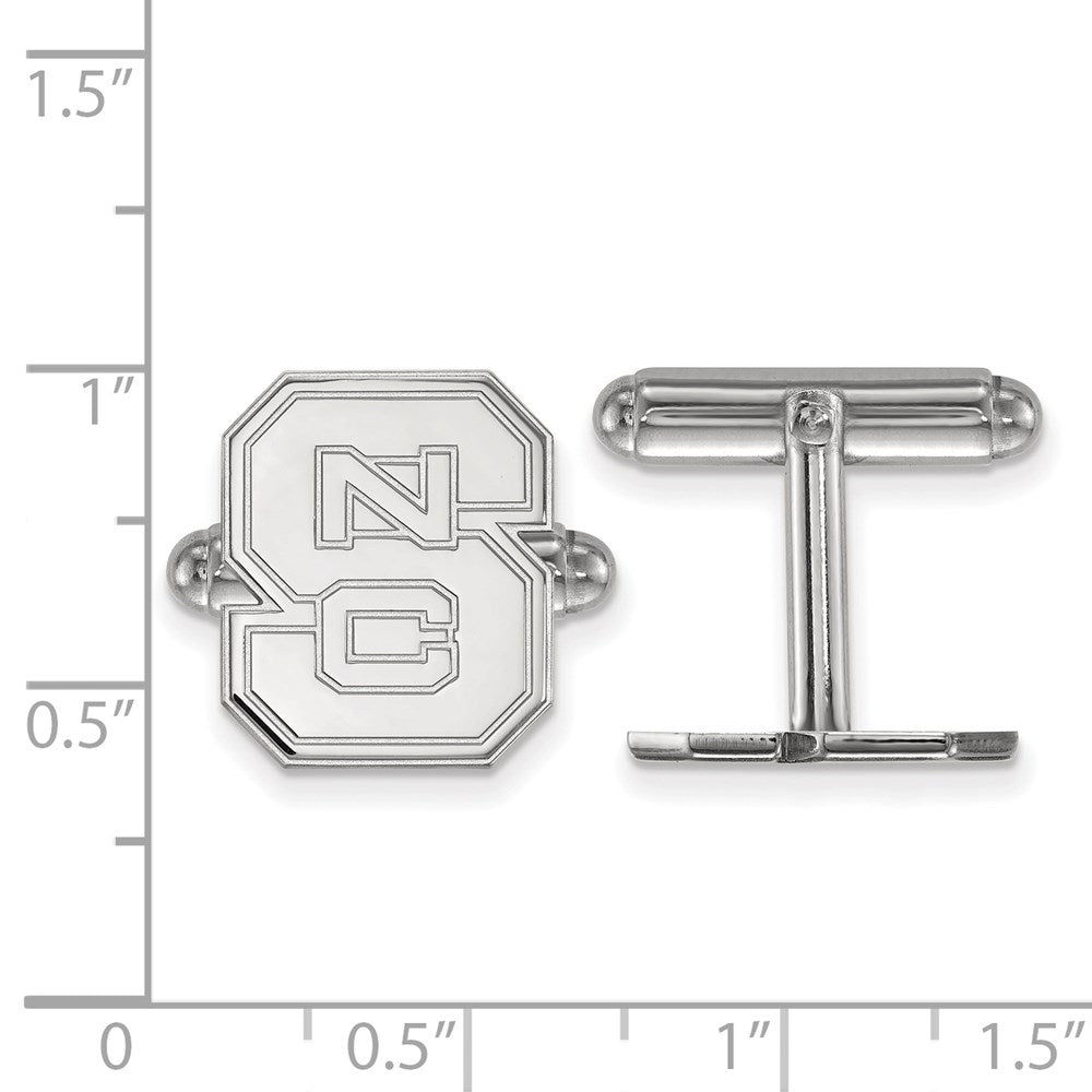 Sterlingsilber Rhodiniert Logoart North Carolina State U. Manschette Knöpfe