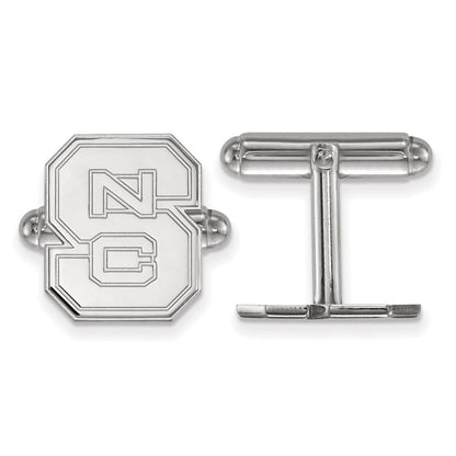 Sterlingsilber Rhodiniert Logoart North Carolina State U. Manschette Knöpfe