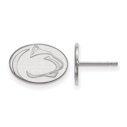 10K Weißgold Logoart Penn State University Löwe Extra Klein Ohrstecker