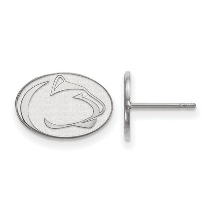 14K Weißgold Logoart Penn State University Löwe Extra Klein Ohrstecker