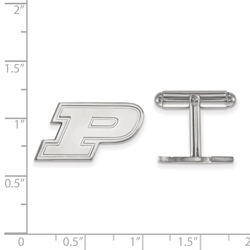 Sterlingsilber Rhodiniert Logoart Purdue Universität. Manschette Knöpfe