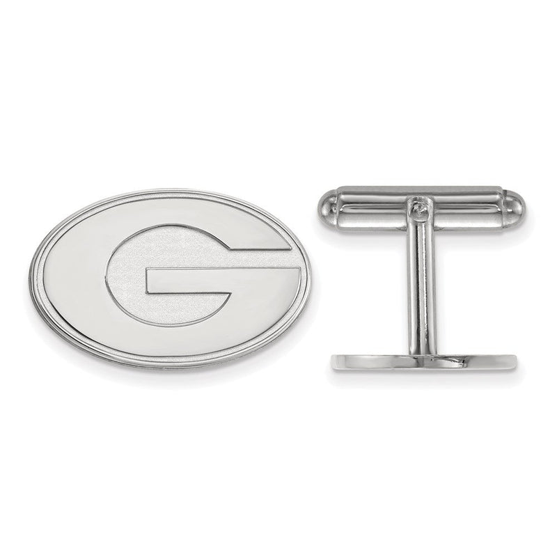 Sterlingsilber Rhodiniert Logoart University Of Georgia Manschette Knöpfe