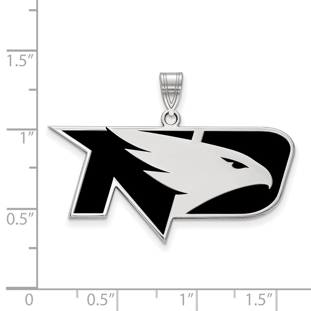 Sterlingsilber Rhodiniert Logoart University Of North Dakota Groß Emailliert Anhänger