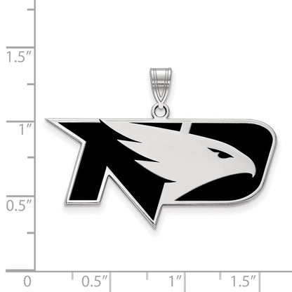 Sterlingsilber Rhodiniert Logoart University Of North Dakota Groß Emailliert Anhänger