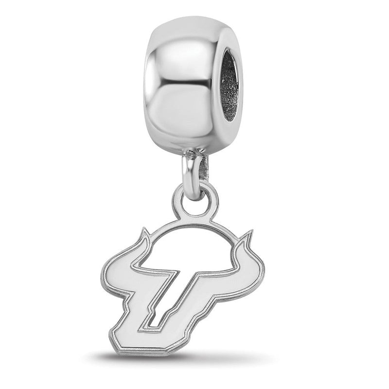Sterlingsilber Rhodiniert Logoart U. Of South Florida Xs Hängend Perle