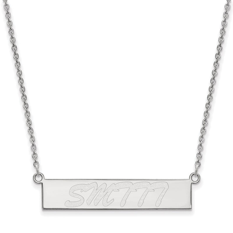 Sterlingsilber Rhodiniert Logoart University Of Southern Mississippi Klein Stab 18 Zoll Halskette