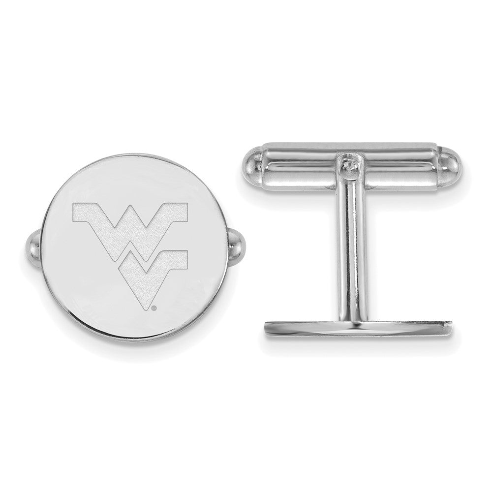 Sterlingsilber Rhodiniert Logoart West Virginia University Manschette Knöpfe