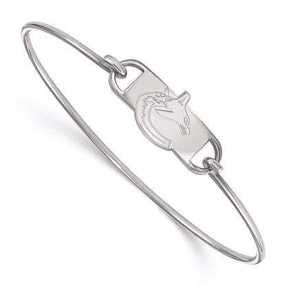 Sterlingsilber Rhodiniert Nhl Logoart Vancouver Canucks Klein Mittig 7 Zoll Draht Armreif