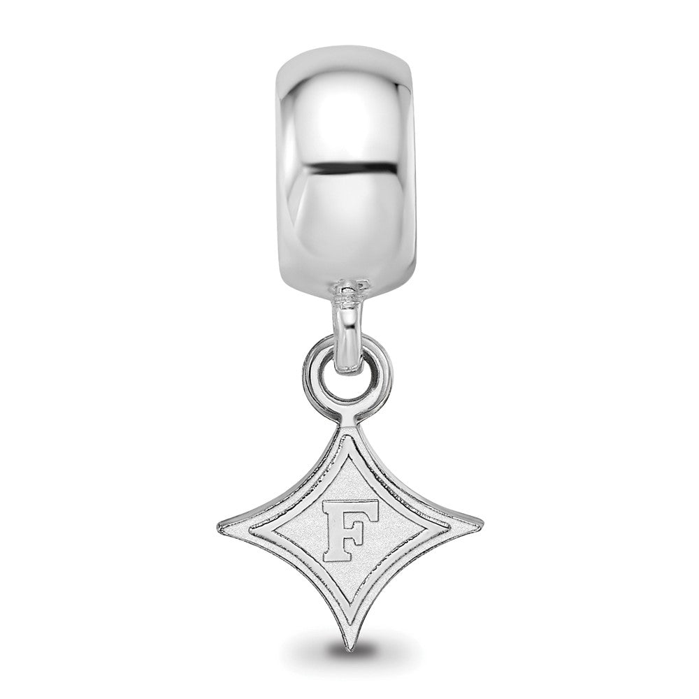 Sterlingsilber Rhodiniert Logoart Furman University Xs Hängend Perle