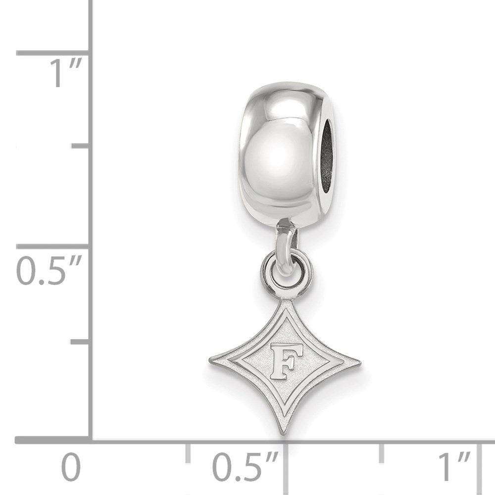 Sterlingsilber Rhodiniert Logoart Furman University Xs Hängend Perle