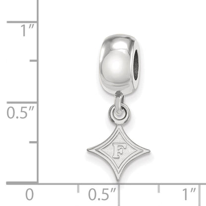 Sterlingsilber Rhodiniert Logoart Furman University Xs Hängend Perle