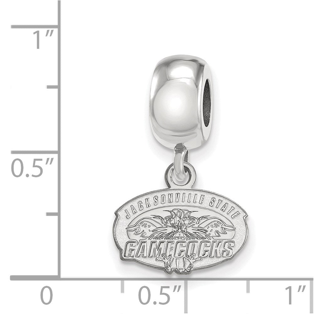 Sterlingsilber Rhodiniert Logoart Jacksonville State U. Xs Hängend Perle