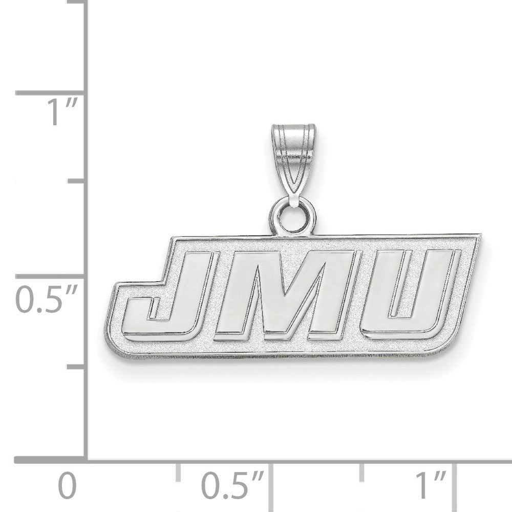10K Weißgold Logoart James Madison University J M U Klein Anhänger