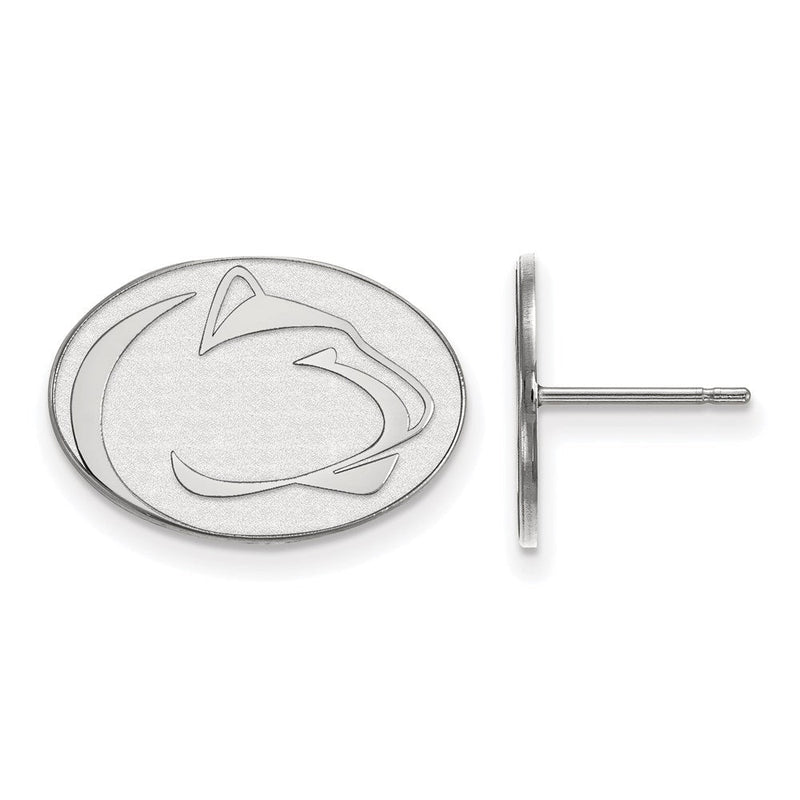 14K Weißgold Logoart Penn State University Löwe Klein Ohrstecker