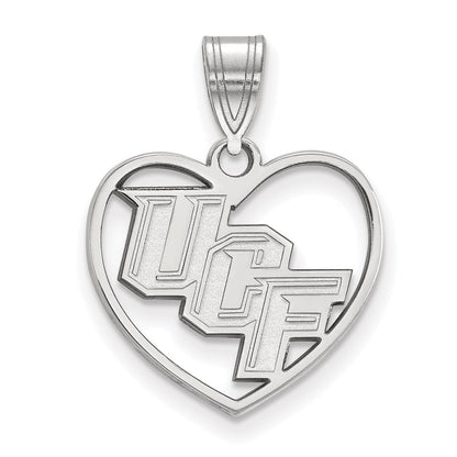 Sterlingsilber Rhodiniert Logoart University Of Central Florida U C F Herz Anhänger