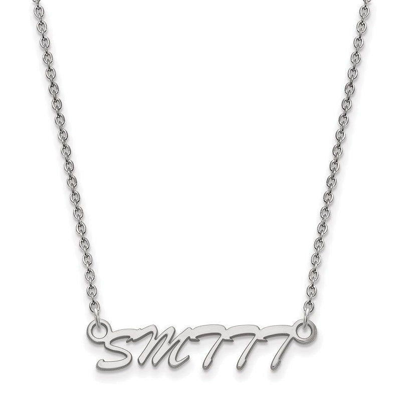 Sterlingsilber Rhodiniert Logoart U. Of Southern Mississippi Klein Anhänger 18 Zoll Halskette
