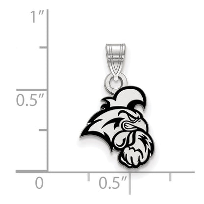Sterlingsilber Rhodiniert Logoart Coastal Carolina University Chanticleer Klein Emailliert Anhänger