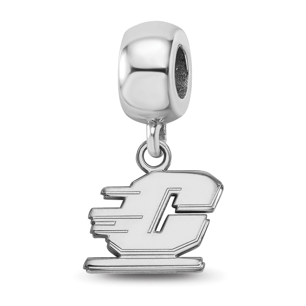 Sterlingsilber Rhodiniert Logoart Central Michigan U. Hängend Perle