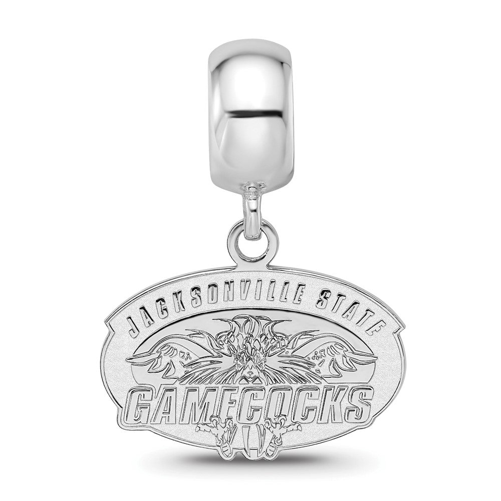 Sterlingsilber Rhodiniert Logoart Jacksonville State U. Sm Hängend Perle