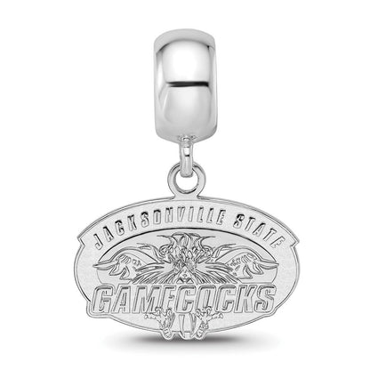 Sterlingsilber Rhodiniert Logoart Jacksonville State U. Sm Hängend Perle
