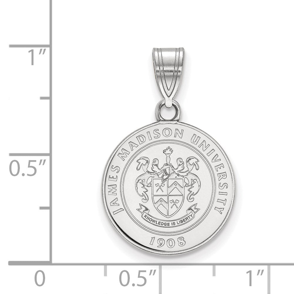 Sterlingsilber Rhodiniert Logoart James Madison University Mittel Wappen Anhänger