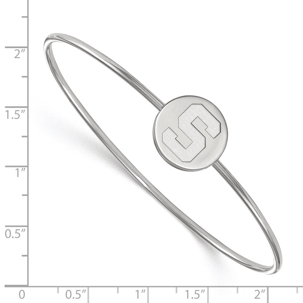 Sterlingsilber S. Rhodiniert Logoart Michigan State University Armreif Schieber auf
