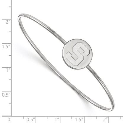 Sterlingsilber S. Rhodiniert Logoart Michigan State University Armreif Schieber auf