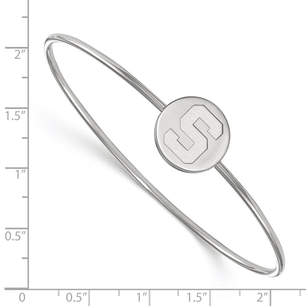 Sterlingsilber S. Rhodiniert Logoart Michigan State University Armreif Schieber auf