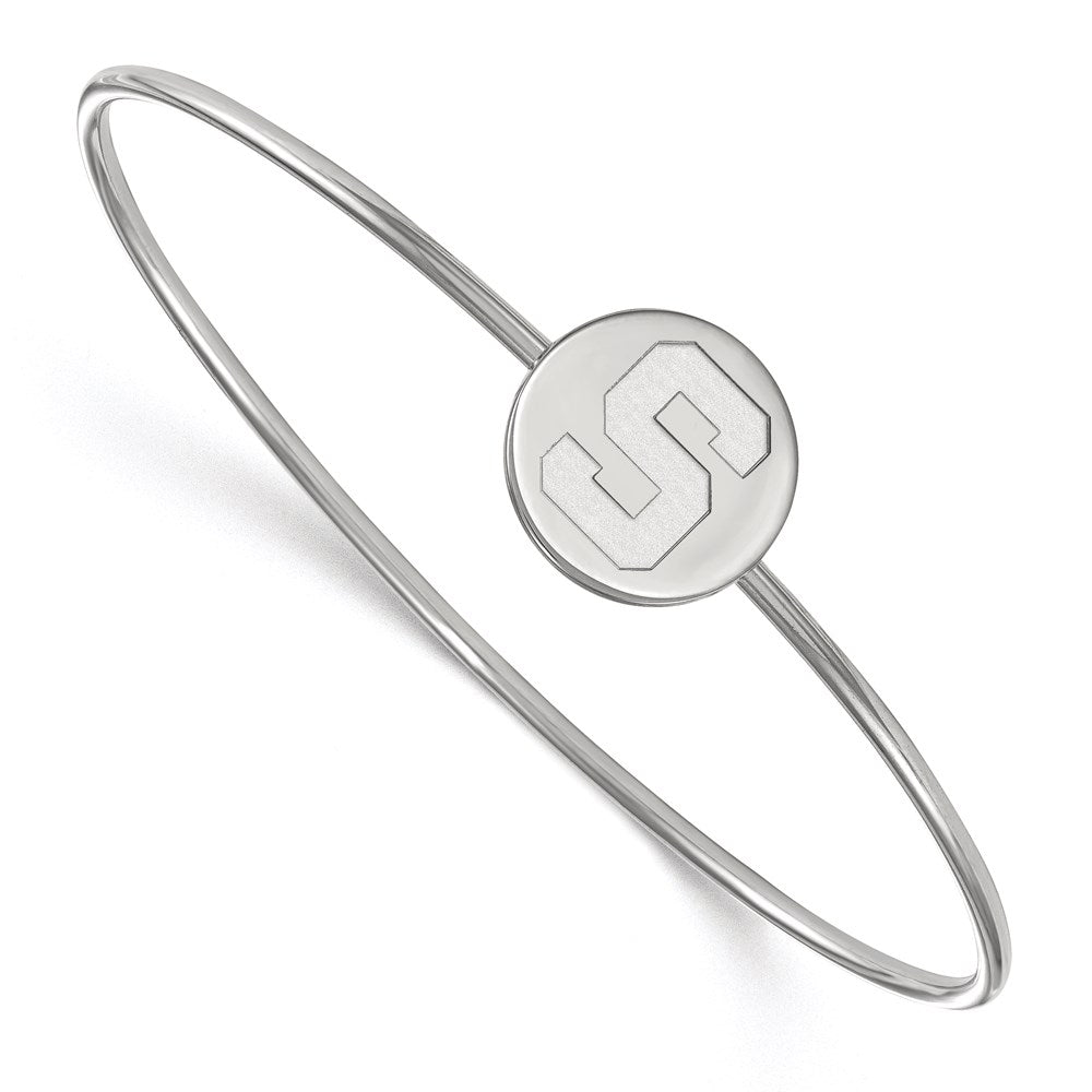 Sterlingsilber S. Rhodiniert Logoart Michigan State University Armreif Schieber auf
