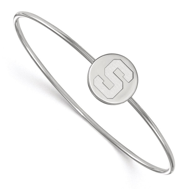 Sterlingsilber S. Rhodiniert Logoart Michigan State University Armreif Schieber auf