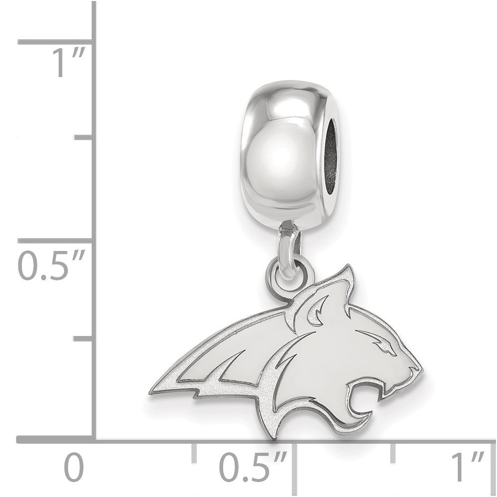 Sterlingsilber Rhodiniert Logoart Montana State U. Klein Hängend Perle