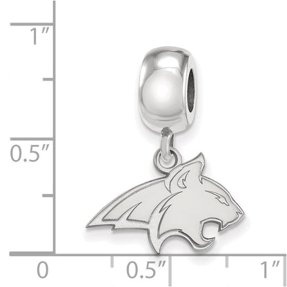 Sterlingsilber Rhodiniert Logoart Montana State U. Klein Hängend Perle