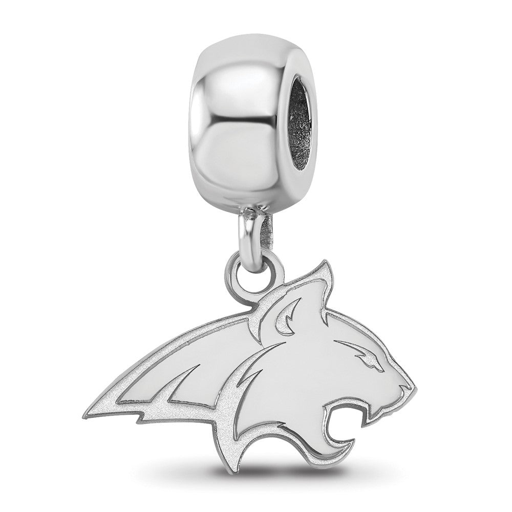 Sterlingsilber Rhodiniert Logoart Montana State U. Klein Hängend Perle