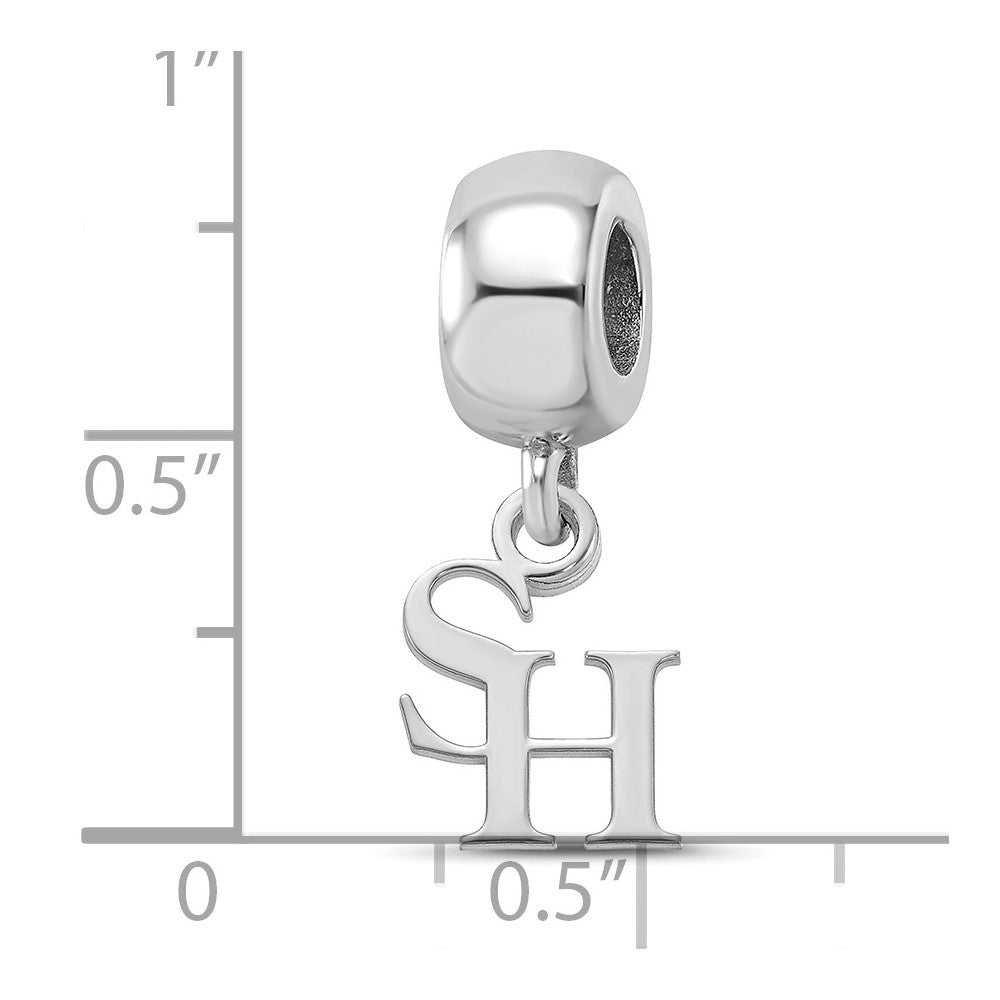 Sterlingsilber Rhodiniert Logoart Sam Houston State U. Xs Hängend Perle