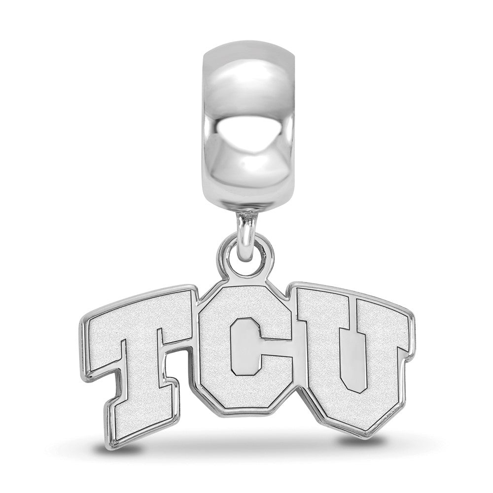 Sterlingsilber Rhodiniert Logoart Texas Christlich U. Xs Hängend Perle