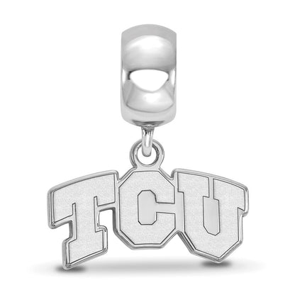 Sterlingsilber Rhodiniert Logoart Texas Christlich U. Xs Hängend Perle