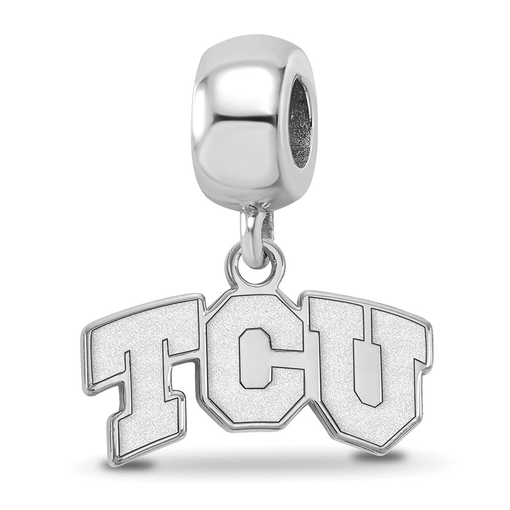Sterlingsilber Rhodiniert Logoart Texas Christlich U. Xs Hängend Perle