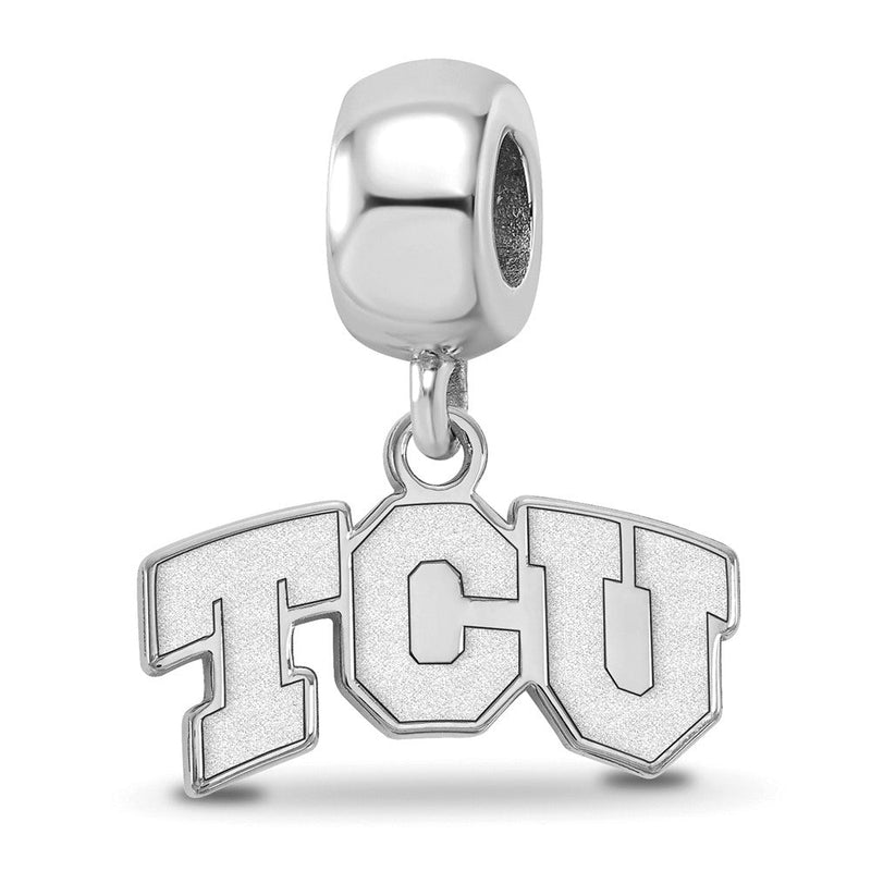 Sterlingsilber Rhodiniert Logoart Texas Christlich U. Xs Hängend Perle