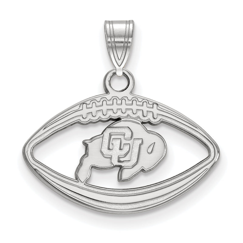 Sterlingsilber Rhodiniert Logoart University Of Colorado Buffalo Football Anhänger