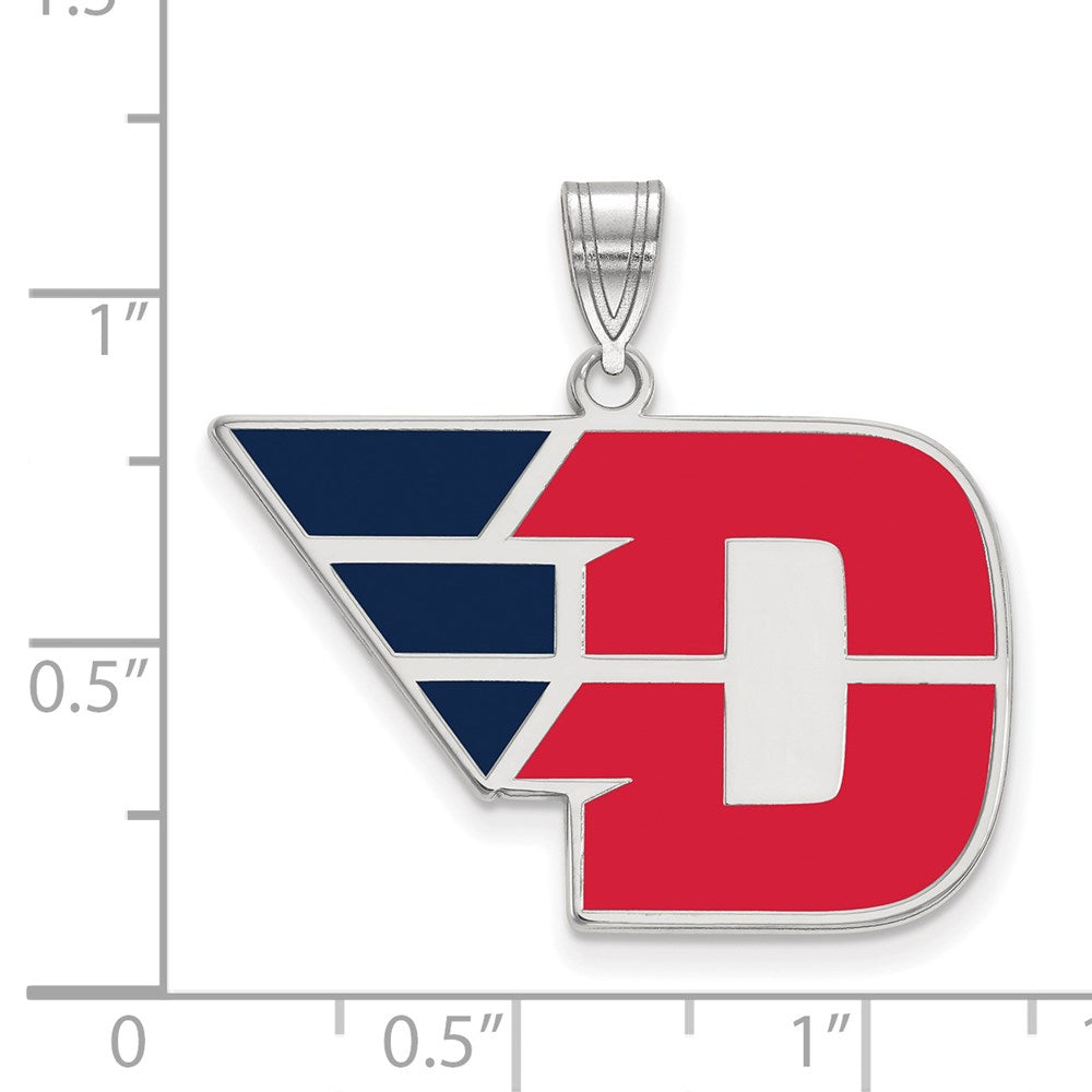 Sterlingsilber Rhodiniert Logoart University Of Dayton Groß Emailliert Anhänger