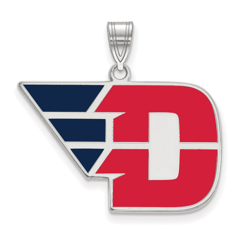Sterlingsilber Rhodiniert Logoart University Of Dayton Groß Emailliert Anhänger