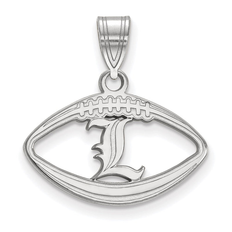 Sterlingsilber Rhodiniert Logoart University Of Louisville Buchstabe L Football Anhänger