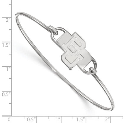 Sterlingsilber Rhodiniert Logoart Baylor University Bears Klein Mittig 7 Zoll Draht Armreif