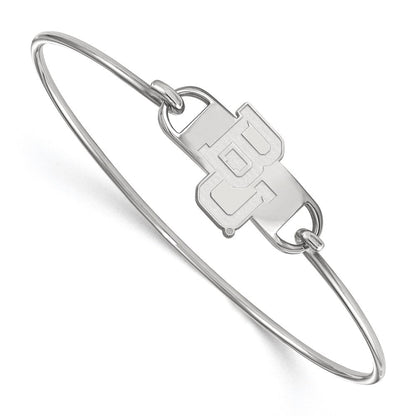 Sterlingsilber Rhodiniert Logoart Baylor University Bears Klein Mittig 7 Zoll Draht Armreif
