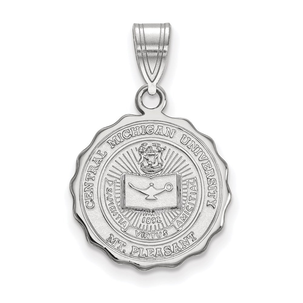Sterlingsilber Rhodiniert Logoart Central Michigan University Mittel Wappen Anhänger